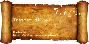 Tretter Ábel névjegykártya